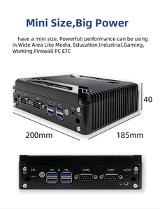 Q3100 Mini PC sin ventilador Intel Celeron N2840 J1900 J4125 J6412 Core I3 I5 I7 Cpu Mini computadora - Product Image 5
