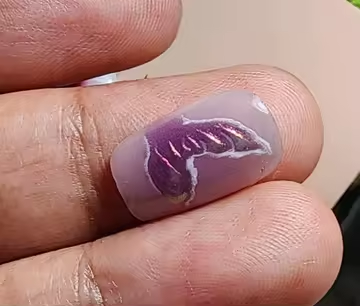 gradient pink+tail purple