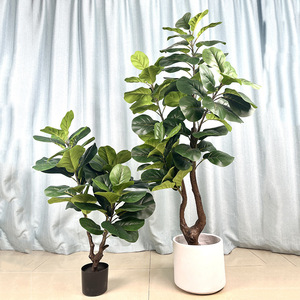 Ev dekorasyon keman yaprak incir bonzai ağacı yapay saksı bitki banyan ağacı - Product Image 3
