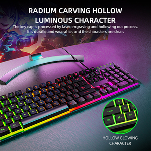 Factory Wholesale Cheap Gamer <strong>Keyboard</strong> Mouse Combo Office <strong>Computer</strong> PC Teclado Rainbow Backlit Gaming <strong>Keyboard</strong> and Mouse Combo - Product Image 2