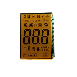Custom SPI Electrical <strong>Interface</strong> <strong>LCD</strong> <strong>Display</strong> Module for Blood Glucose Meter Positive Segments HTN Premium Custom <strong>LCD</strong> Module - Product Image 1