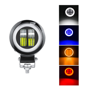 Araba spot işık için projektör sis lambası led 4x4 led sis farları melekler led gözler 20w led ışık motosiklet traktör ekskavatör SUV led