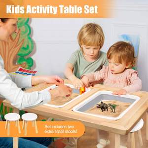 2 büyük katlanır eşya kutuları aktivite tablosu ile 1-3 yaş için duyusal masa çok fonksiyonlu yürümeye başlayan duyusal masa seti - Product Image 3