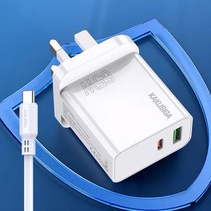 KAKU/KAKUSIGA yeni varış 99% dijital cihazlar ile uyumlu küçük PD65W çift bağlantı hızlı şarj (1C1A) şarj seti - Product Image 6