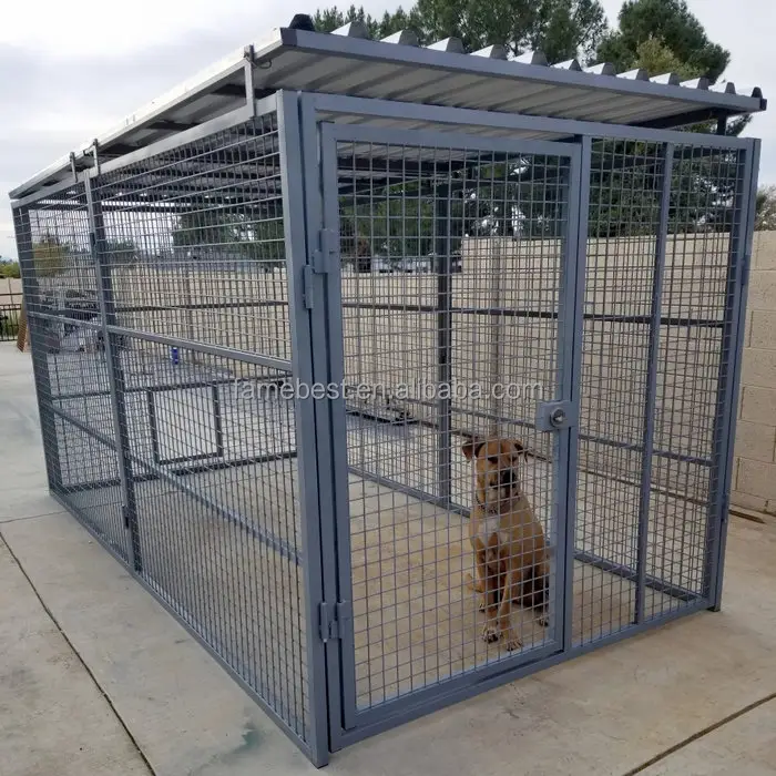 Büyük köpek kulübesi panelleri köpek çalışır kalemler galvanizli, en iyi ağır seçeneği-şanslı köpek galvanizli zincir bağlantı köpek kulübesi