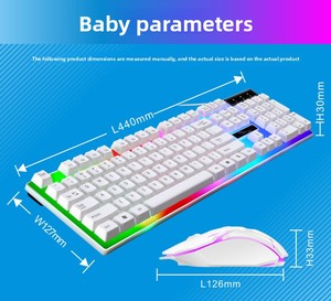 G21B有线USB 3.0键盘鼠标套装发光机械游戏用发光二极管背光新桌面产品的最佳价格 - Product Image 4