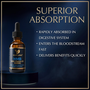 Tùy chỉnh beta-hydroxy beta-methylbutyrate ca canxi thực phẩm 99% hmb-ca miễn phí axit Creatine bổ sung hmb chất lỏng giọt cho sức khỏe - Product Image 3