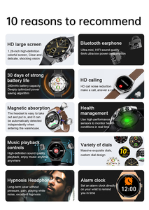 Auriculares inalámbricos con Bluetooth, dispositivo de audio Tws, dos en uno, reloj inteligente, con múltiples funciones, venta al por mayor, recién llegado, desde china - Product Image 2