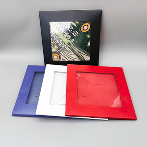 Tùy chỉnh Khăn lụa tái chế Ngọc Trai hộp giấy <span class=keywords><strong>5x7</strong></span> hộp sinh nhật urn hộp Phong bì với cửa sổ - Product Image 1