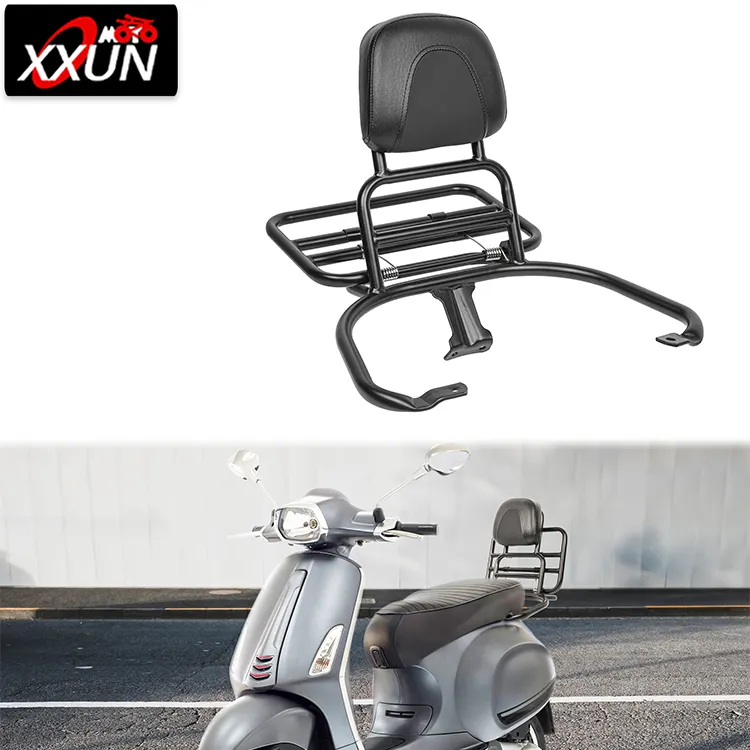 XXUN-bastidor de equipaje trasero para motocicleta, almohadilla de respaldo para Piaggio Vespa, Sprint, Primavera, 150, 2017, 2018, 2019, 2020, 2021