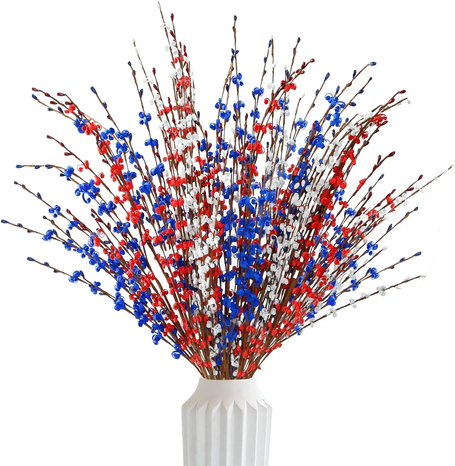 Independence Day Memorial Day Wedding Home Party Office Decoration Long Artificial Jasmine Flowers Patriotic Flower