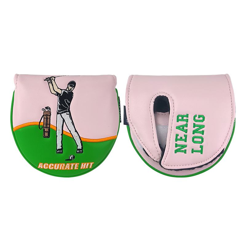 Funda para putter mallet semicircular - Jugador de pelota rosa
