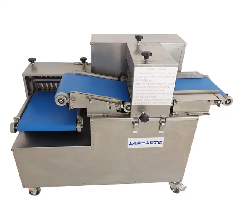 Beef Mutton Roll Slicingmachine Corte Automático Fazer Chicken Meat Dicing Cube Cutter Machine