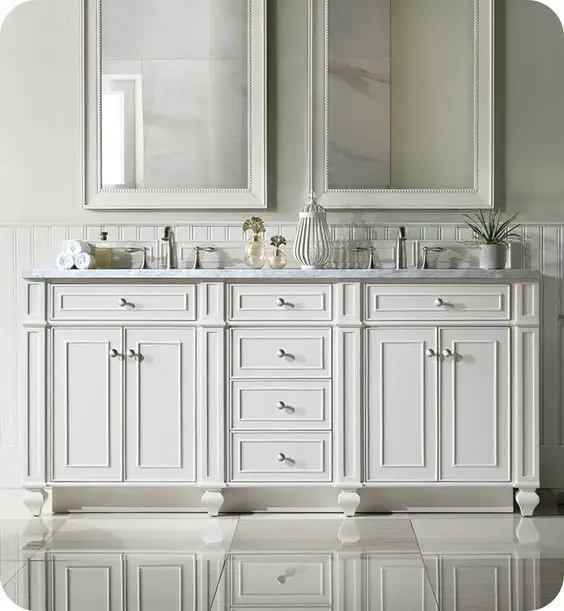 Высококачественный белый классический шейкер CBMmart для ванной комнаты с зеркалом, оптом