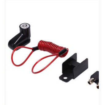 Black lock and red rope