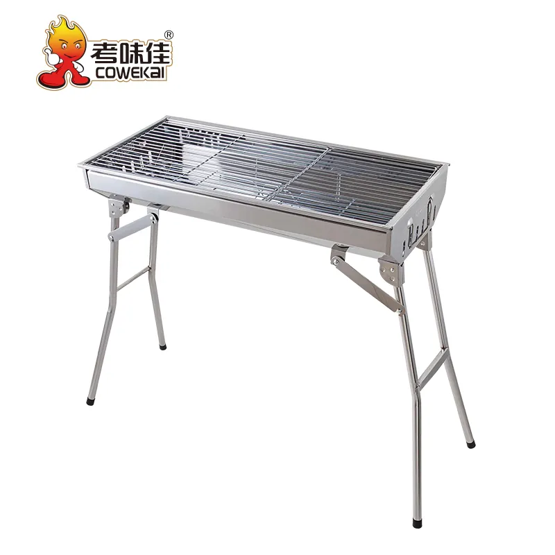 Custom Korea Outdoor Portable Cast Iron Welded Stainless Steel Folding Charcoal BBQ Grills