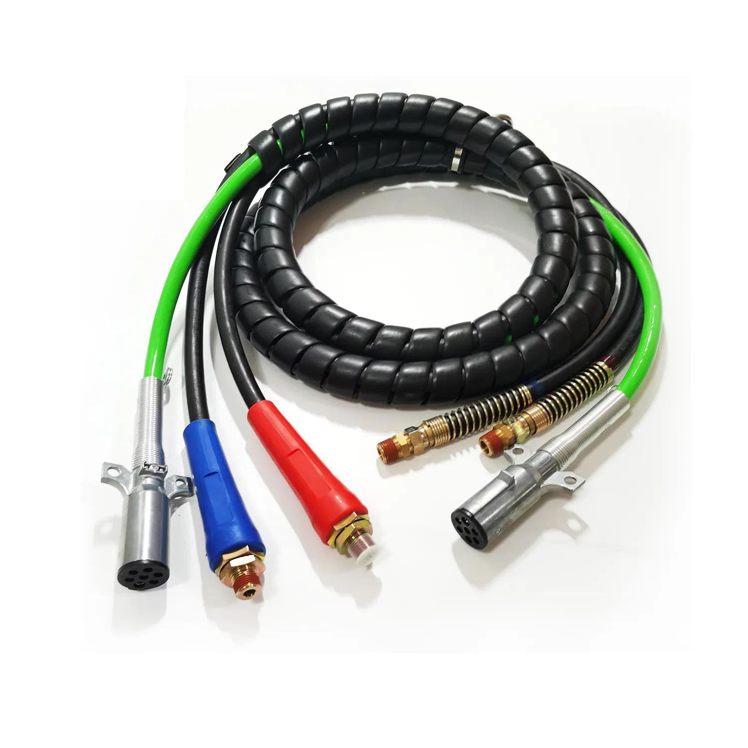 Cable de alimentación de remolque eléctrico ABS para conectar el tractor y las líneas de aire de semi camión 3 en 1 de 12 pies