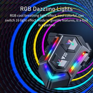Llamativo sonido HiFi RGB luz música compartir sistema de comunicación casco auriculares motocicleta Bluetooth intercomunicador auricular - Product Image 4