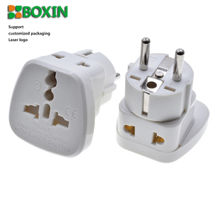Universal to <strong>EU</strong> <strong>Plug</strong> <strong>Adapter</strong> Multifunction <strong>EU</strong> US UK AU to Type-F Round 2 Pins 2 to 1 Extension Converter for Travel European - Product Image 1