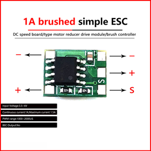 1A/3A fırçalanmış motor hız kontrol mikro motor sürücü modülü Mini DIY çift yönlü ileri ve geri fırçalanmış ESC basit ESC - Product Image 5