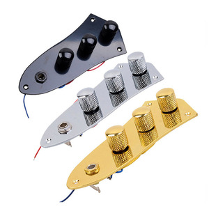 Atacado Guitarra Elétrica Baixo Circuito Board acessórios circuito montagem Botão Potenciômetro Soquete preto prata ouro