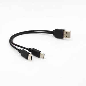 USB 2-in-1 2.0ตัวผู้เป็นตัวแยก USB Type C ตัวผู้เป็นตัวแยกสายทองแดงบริสุทธิ์สำหรับ3A ชาร์จเร็วป้องกันสายทองแดงบริสุทธิ์สำหรับคอมพิวเตอร์ - Product Image 3
