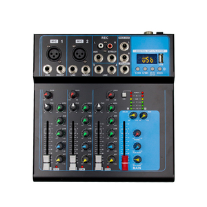 Professional DJ Mixing Console System <strong>4</strong>/6 Channels Music-Mixer USB <strong>Interface</strong> 48V Phantom Power <strong>Audio</strong> Sound Card <strong>Audio</strong> - Product Image 2