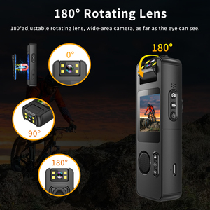 180&deg; Flip Lens <strong>1</strong>.54'' HD Screen 4K Back Clip Sports <strong>Camera</strong> Selfie 25fps 1080P Action Video <strong>Camera</strong> with Led Light and Microphone - Product Image 3