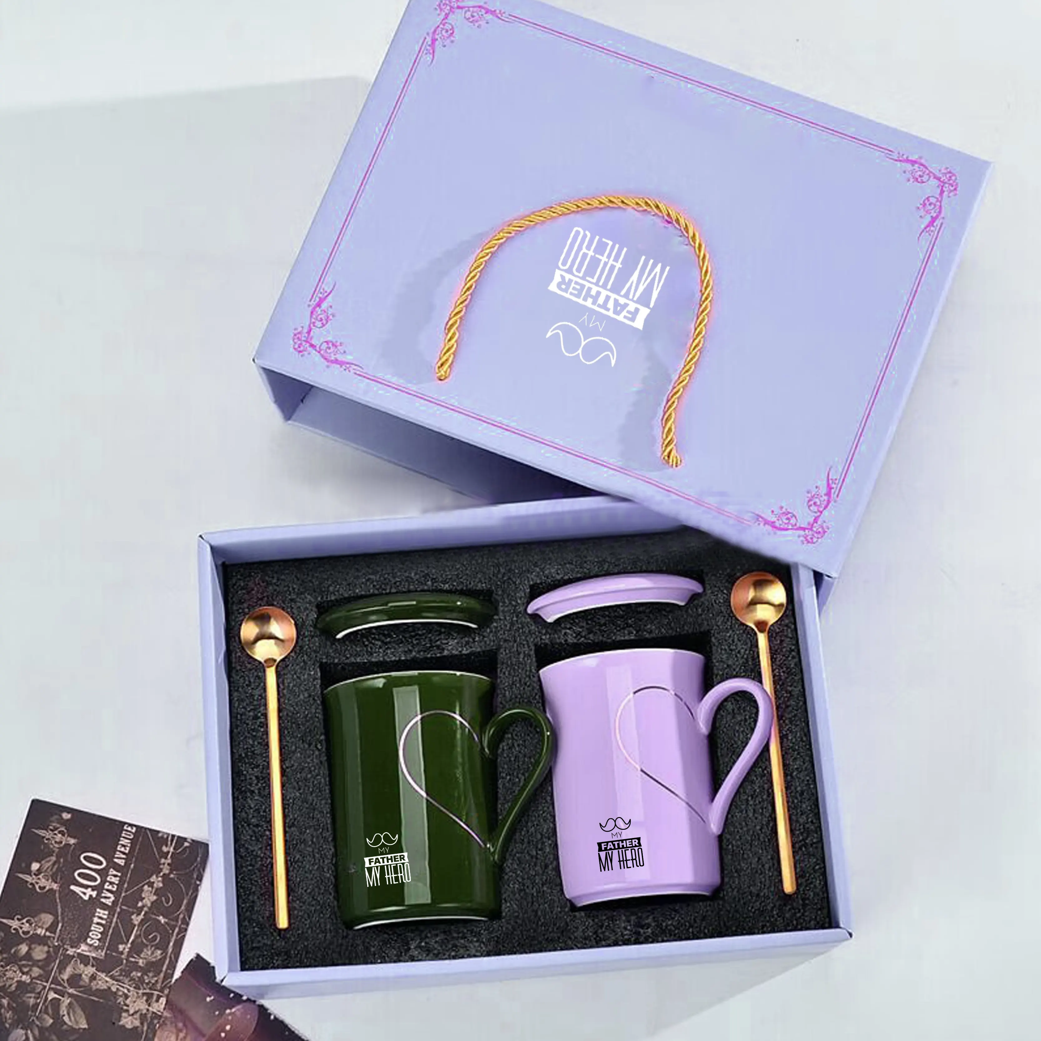 Caixas de embalagem personalizada para xícara de café, embalagem impressa com impressão de cartão, luz, pacote de luxo, caneca, caixa de presente para copos