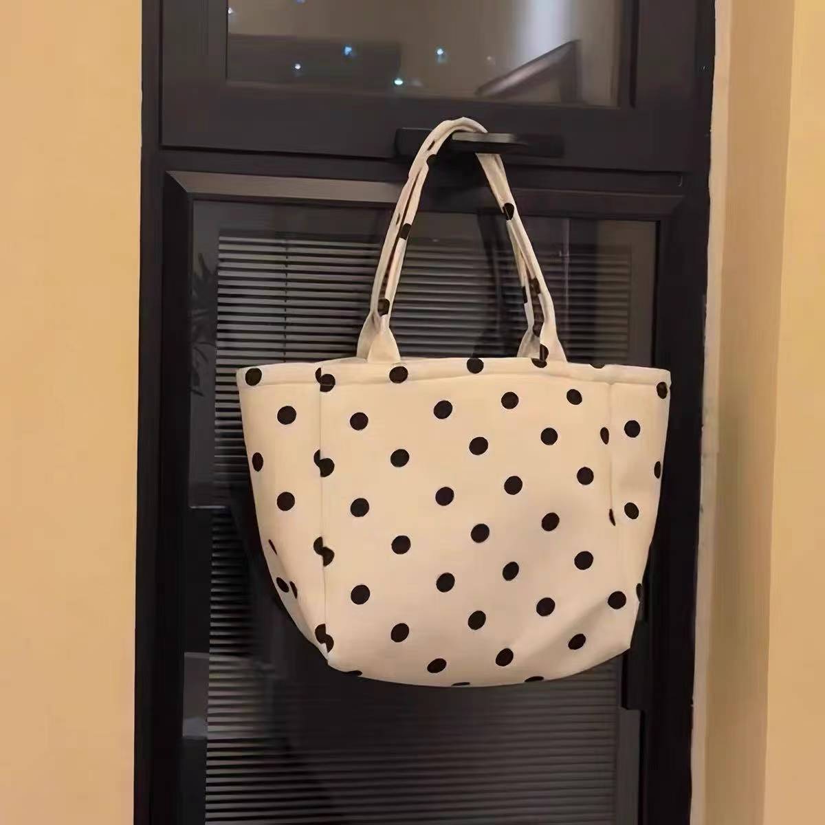 Borsa tote a pois-38x12x28