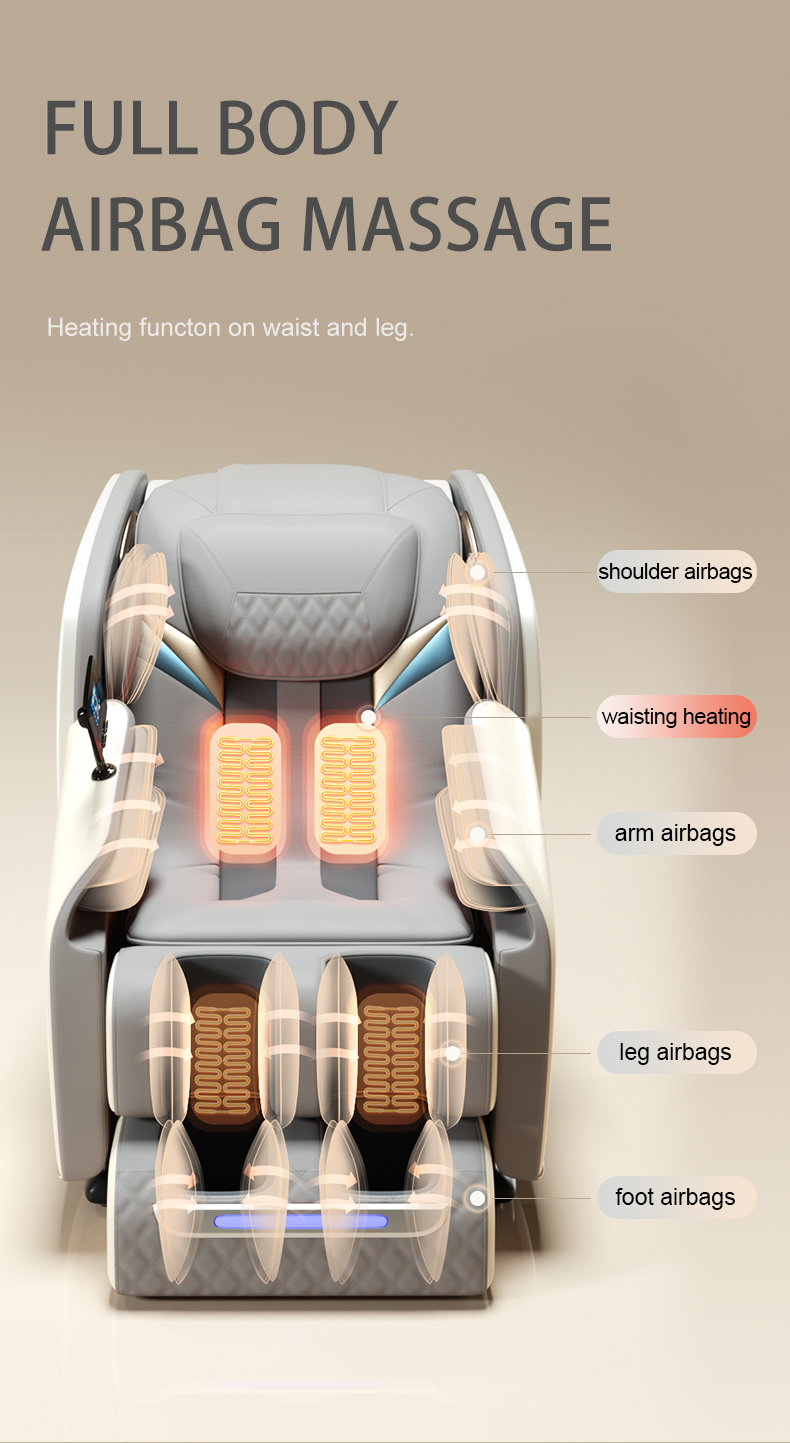 Jare 8900  Wholesale  OEM ODM Factory Price Hot Sales Luxury Leather Zero Gravity Electric Full Body Massage Chair