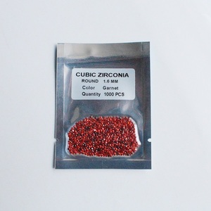 Küçük yakut elmas granat kırmızı kübik zirkonya takı için toplu yapma - Product Image 4