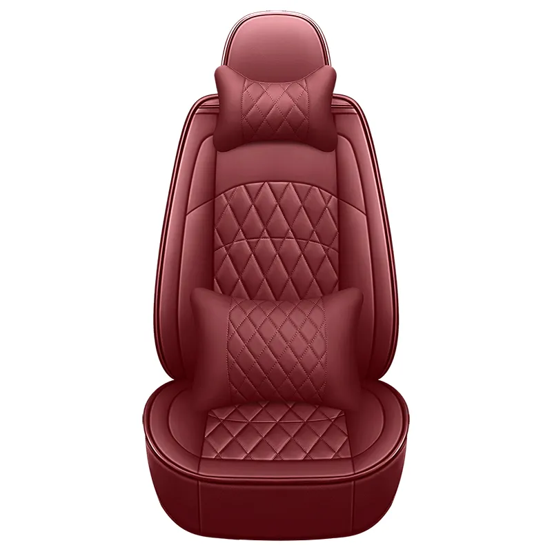 Protector de asiento de coche impermeable de cuero Pu de alta calidad, cojín Universal para vehículo, se adapta a la mayoría de los logotipos personalizados automotrices para VW Polo