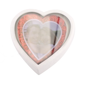 Gül LED ışık 3D gölge kutusu özel Logo renk fotoğraf resim çerçevesi kırmızı özelleştirilmiş sanat şekli ile 300 adet beyaz - Product Image 1