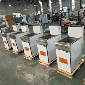 OEM ETL上市商用燃气地板油炸锅，带3/4/5管燃烧器，带罗伯茨肖阀的高品质独立式燃气深油炸锅