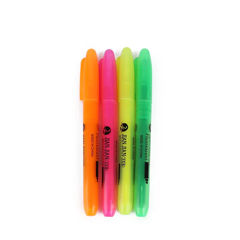 Aangepaste Vloeibare Gekartelde Bijl 6 Kleuren Kleurrijke Markeerstift Pen Set Multi Color
