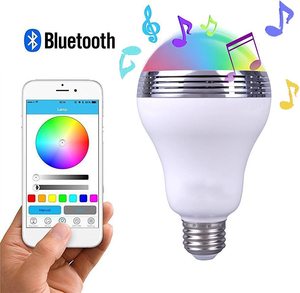 BT ampuller hoparlör, E27 akıllı LED ampul lamba RGB renk değiştirme/müzik çalar/akıllı telefon App - Product Image 3