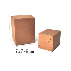 Cosmetic 7x7x9 cm <strong>No</strong> Logo Printed Skincare <strong>Product</strong> Boxes Kraft Cosmetic Paper Eco-friendly <strong>No</strong> Lamination Strong Bottom Box - Product Image 3