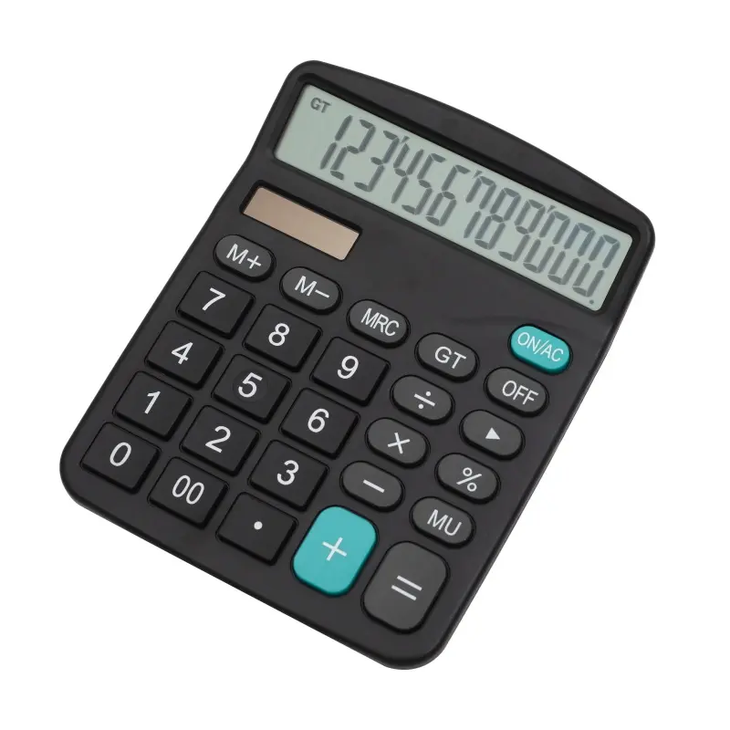 School Supplies Large LCD Display and Sensitive Button 12 Digit Desktop Solar and Battery Dual Power Scientific Calculator