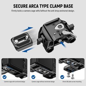 NEEWER V <strong>Mount</strong> Battery Plate <strong>Kit</strong> Foldable With LWS Arca Type QR Camera <strong>Mount</strong> Baseplate, 15mm Rods, Arca Type Quick - Product Image 5