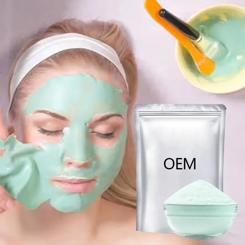 Maschera all'argilla alla menta maschera in polvere di alginato in polvere Oem Natural Organic Professional Peel Off Mint Powder Facial Mask produttori