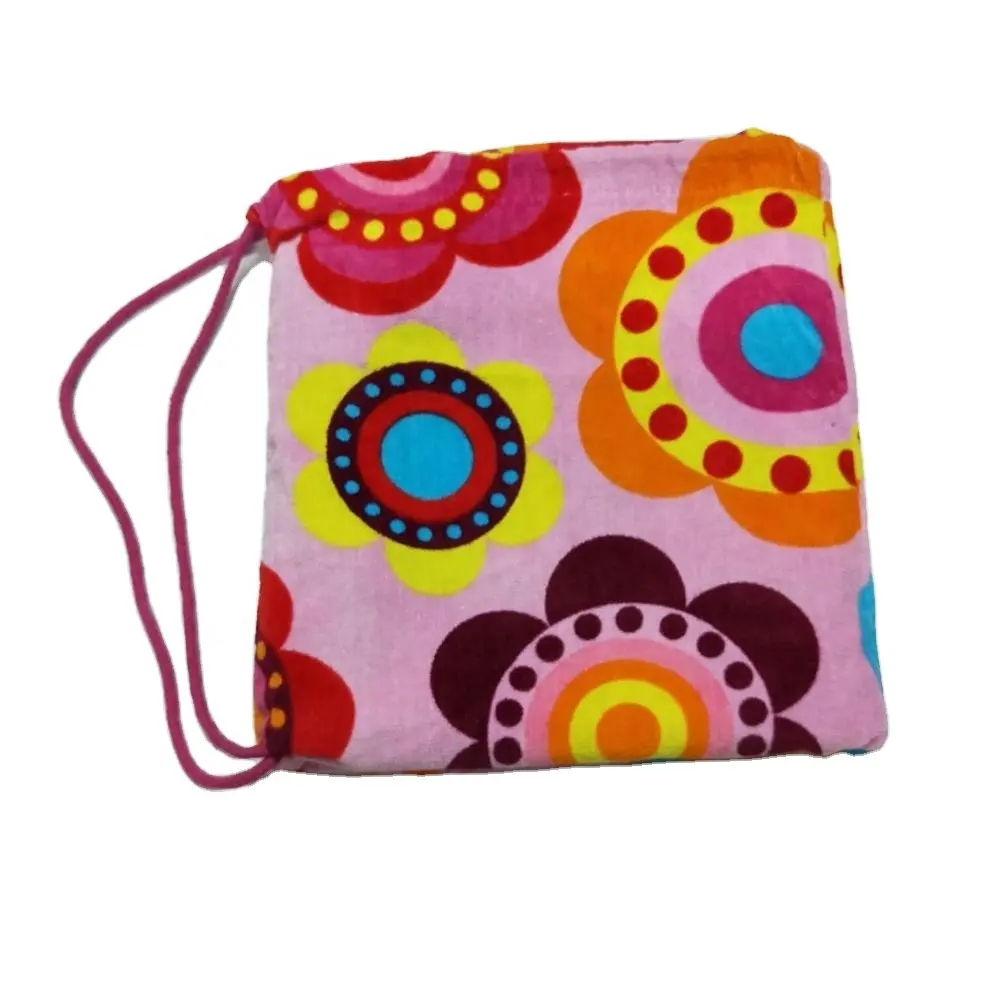 100% Cotton Reactive Print Design Size Large Beach Towel Bag