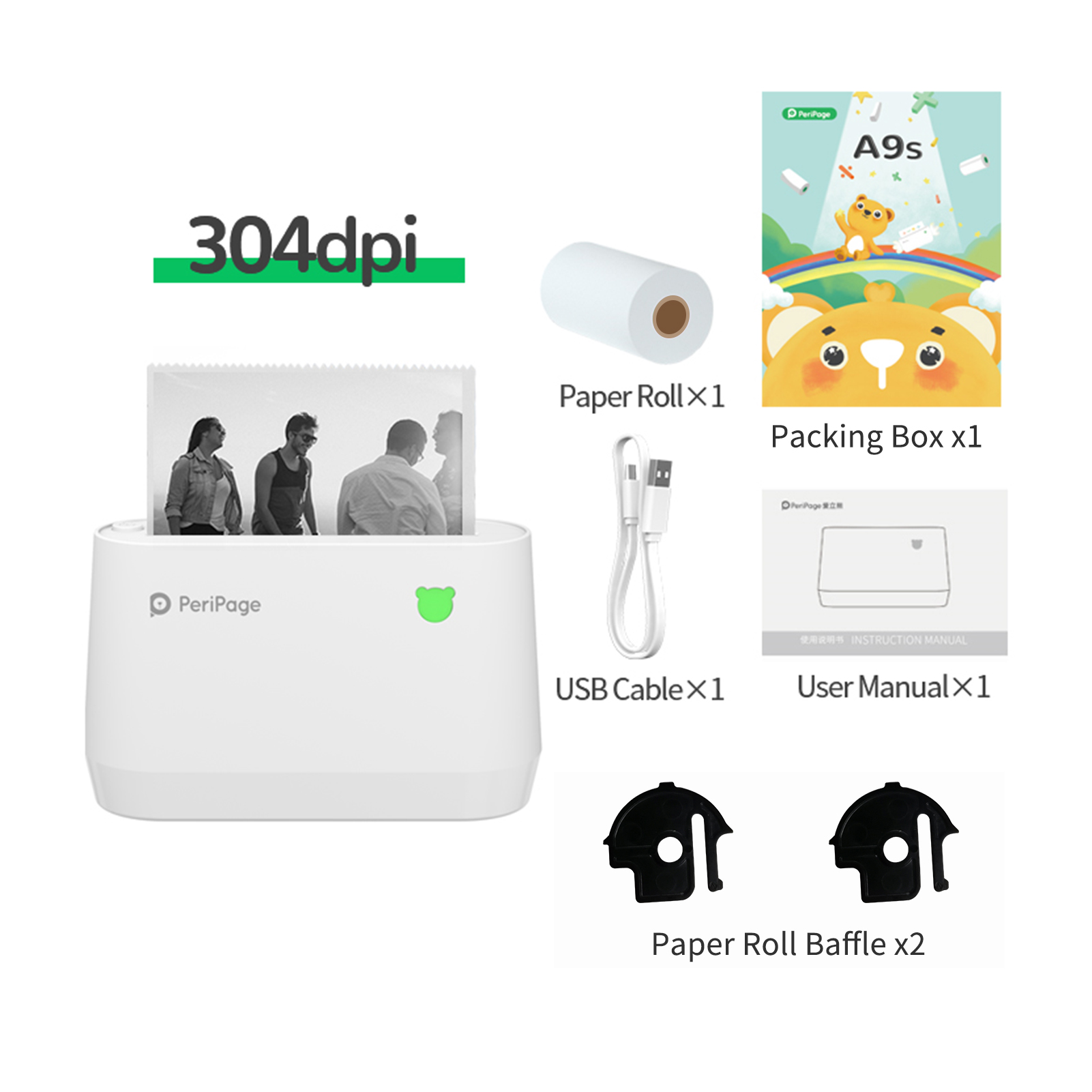 A9S 304DPI Blanc 3 pouces