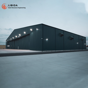 Arquitectura de materiales de construcción de gran envergadura prefabricada Secciones de viga en H laminadas en caliente para estructuras de hangar de acero modernas - Product Image 1