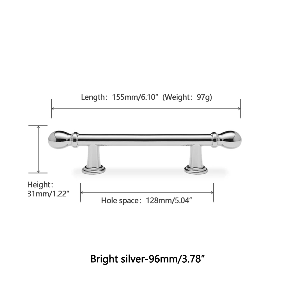 8092 Polished Chrome 04-96mm/3.75" Hole Center