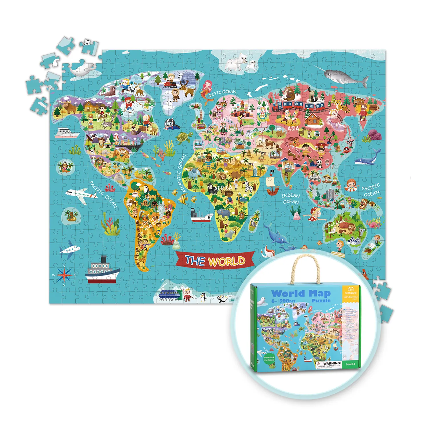 子供の世界地図木製ジグソーパズル国認知ゲーム学習する子供のための教育玩具