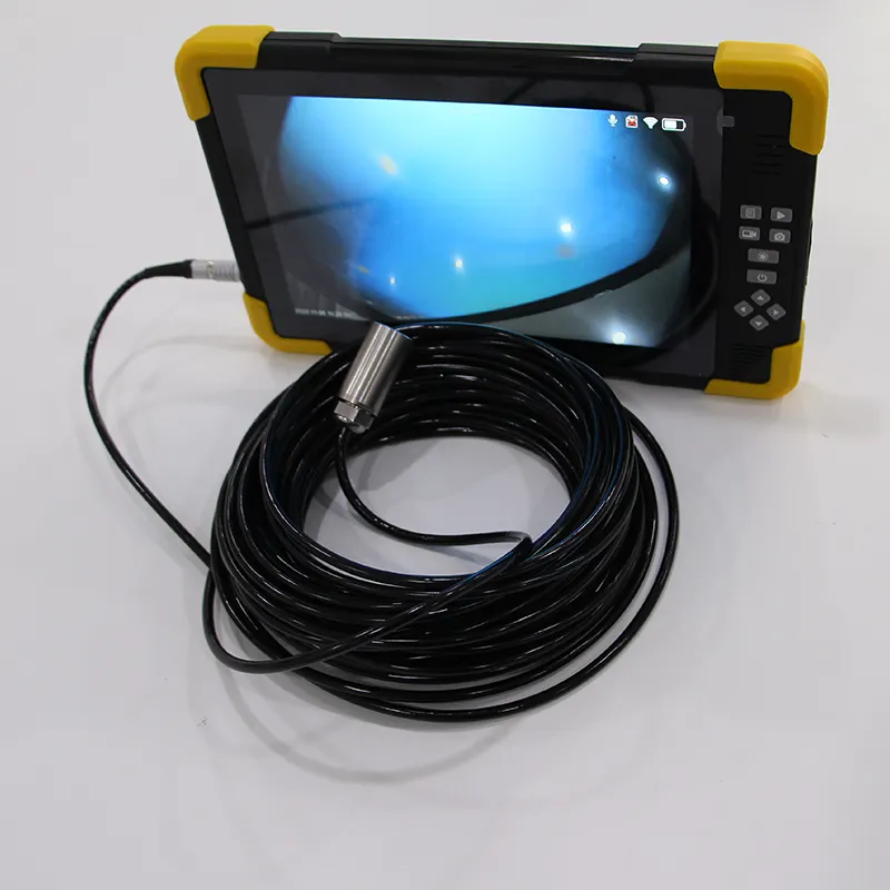 Câmera de monitoramento de esgoto, 10.1 polegadas, monitor dvr, 20m, fio macio, dreno d' água profundo, tubo de esgoto, câmera de inspeção de vídeo