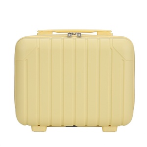 Piccola custodia per il trucco da 14 pollici retrò per studenti impermeabile Mini scatola regalo per feste maniglia ad angolo tinta unita valigia all'ingrosso - Product Image 4