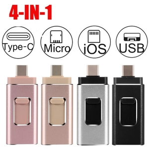 มัลติฟังก์ชั่น4 In 1แฟลชไดรฟ์ USB,32GB 64GB 128GB OTG ไมโคร USB เพนไดรฟ์ Type C สำหรับ Iphone/ipad/pc/android พร้อมโลโก้ - Product Image 3