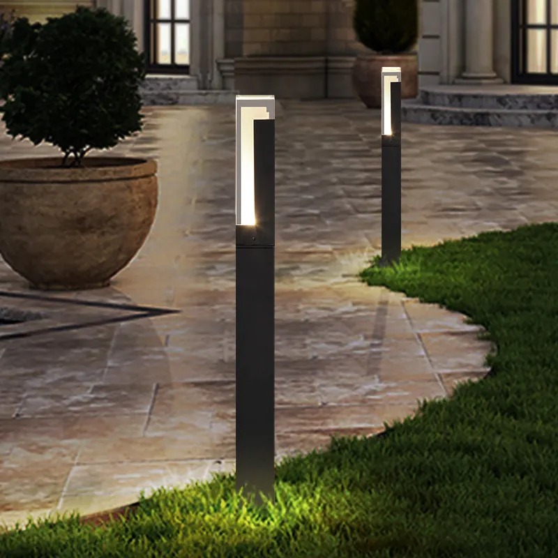 Luzes led para paisagem do jardim, áreas externas, gramado, preto, à prova d' água ip65, ac 85-265v, para jardim, à prova d' água